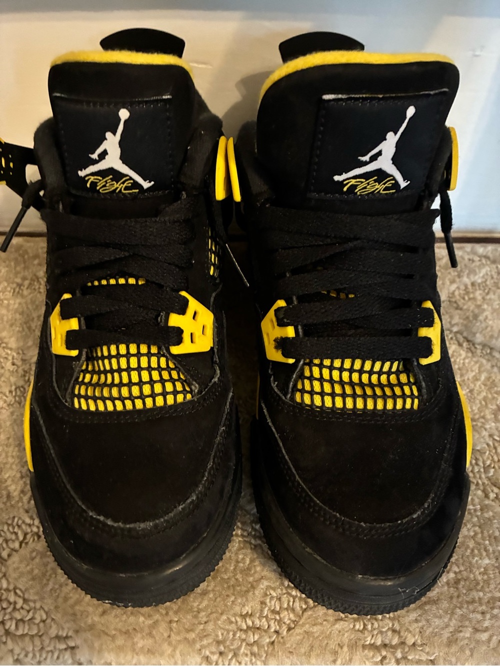 Jordan Kids' Black and Yellow Jumpman High-Top Sneakers
